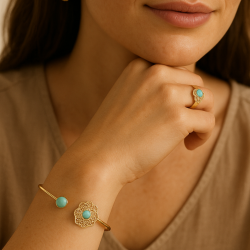 Fleuri Turquoise + Bague
